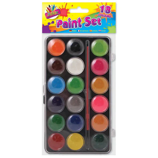 ARTBOX PAINTS AND BRUSH 18 SET