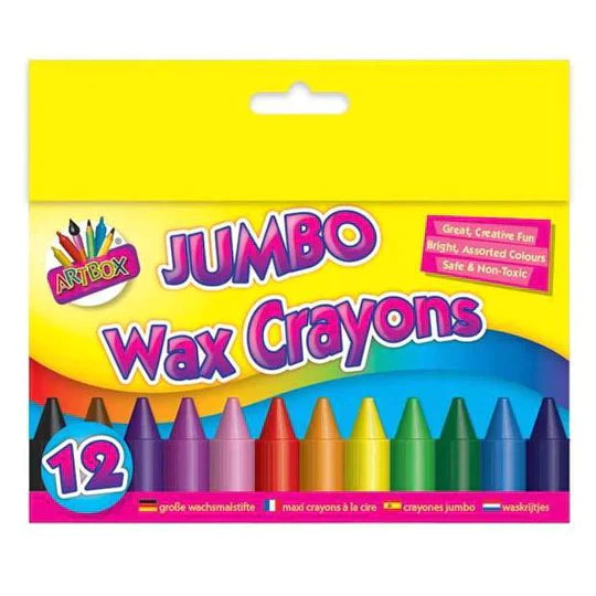 ARTBOX JUMBO WAX CRAYONS 12 PACK