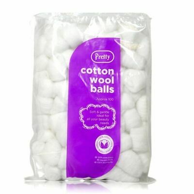 PRETTY COTTON WOOL 100 BALLS WHITE - CASE OF 12
