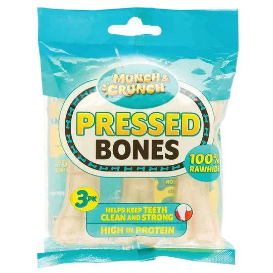 MUNCH & CRUNCH PRESSED BONES WHITE 3 PACK