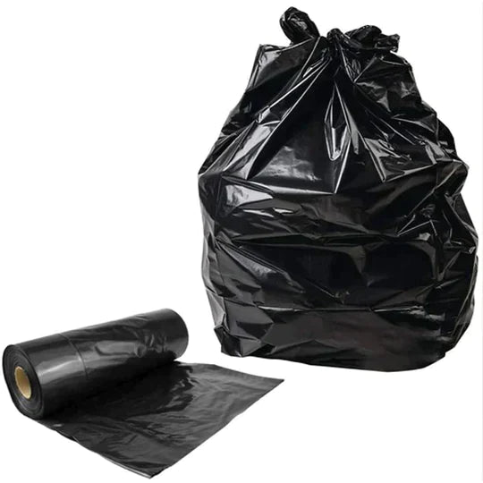 EXTRA HEAVY DUTY BLACK BAGS RECYCLED 50 ROLL PACK