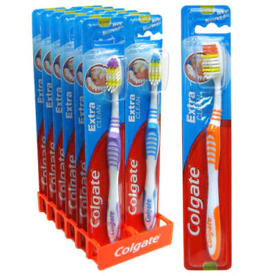 COLGATE TOOTHBRUSH EXTRA CLEAN - TRAY OF 12